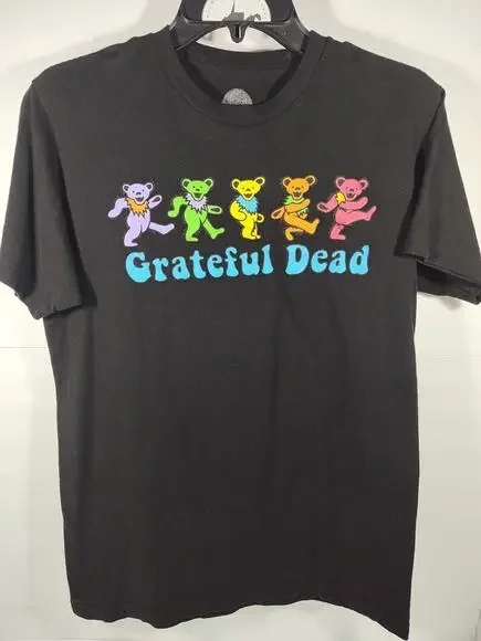 Grateful Dead Dancing Bears Black T-Shirt Size Large EUC - Picture 2 of 6